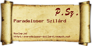 Paradeisser Szilárd névjegykártya